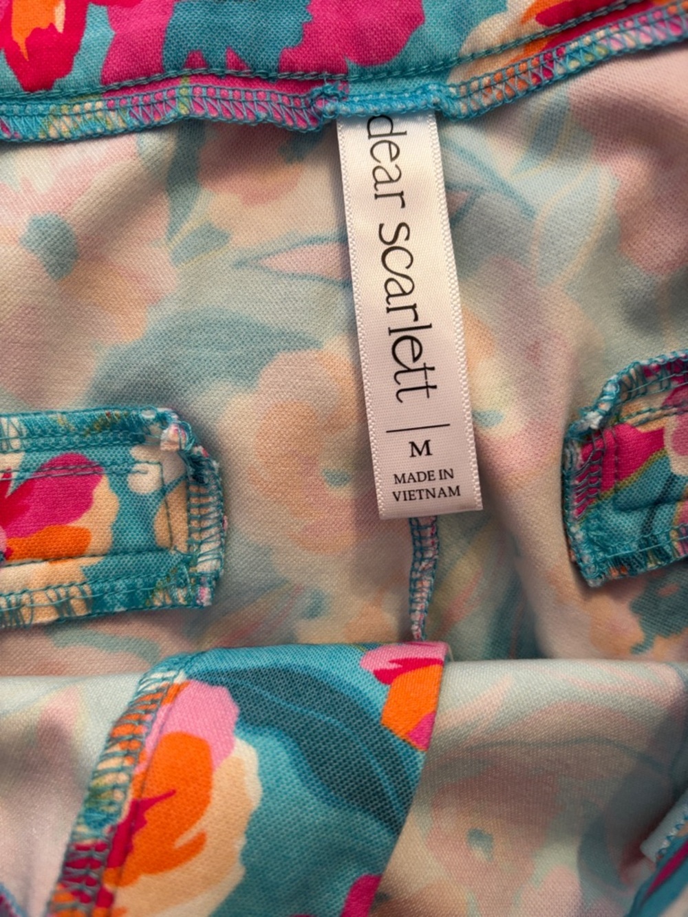 Floral Turquoise Women's Bermuda Shorts - Picture 3 of 3